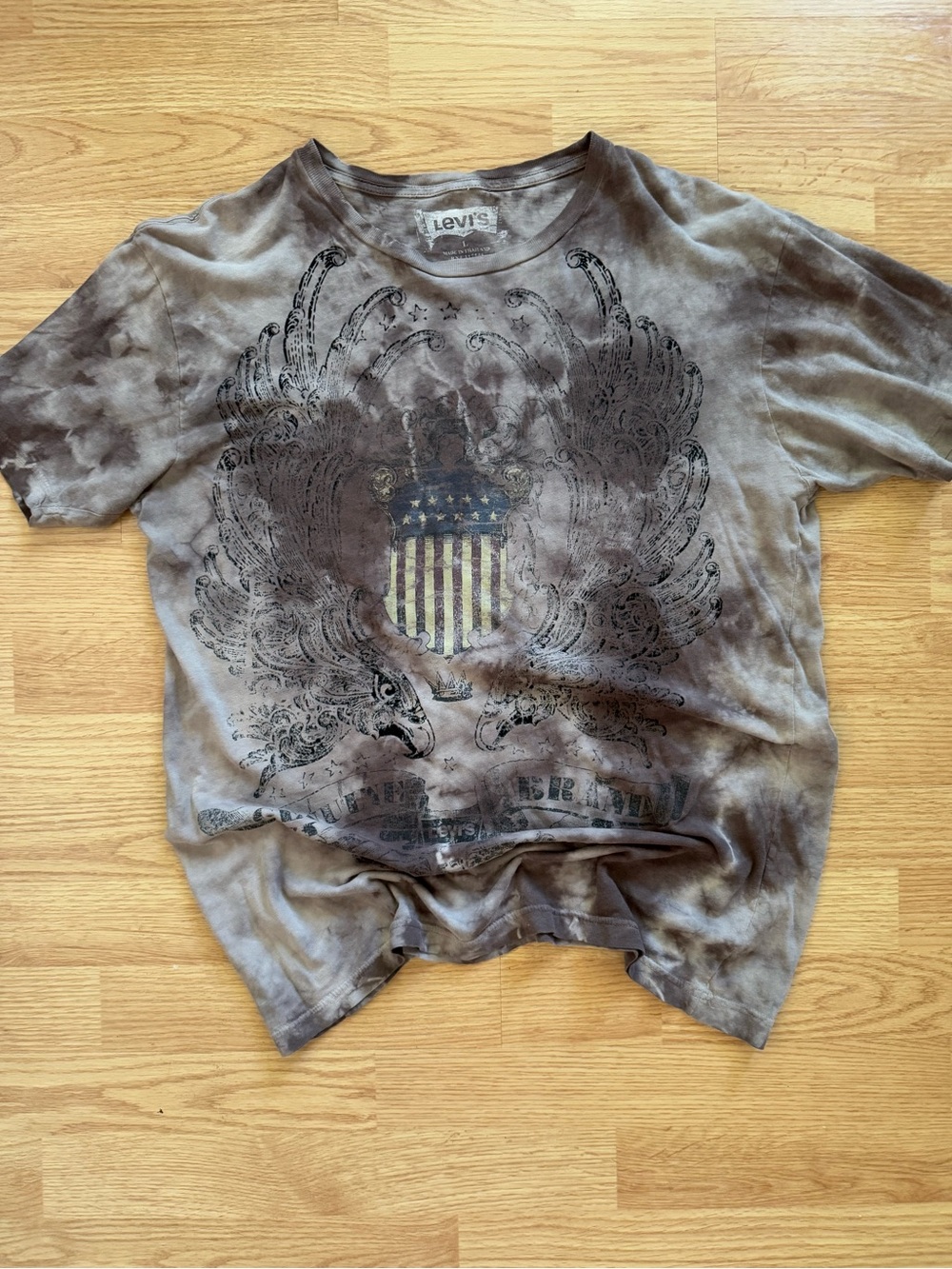 VTG Levi’s Y2K Brown Mineral Wash Eagle Graphic Tee L (Fits M)